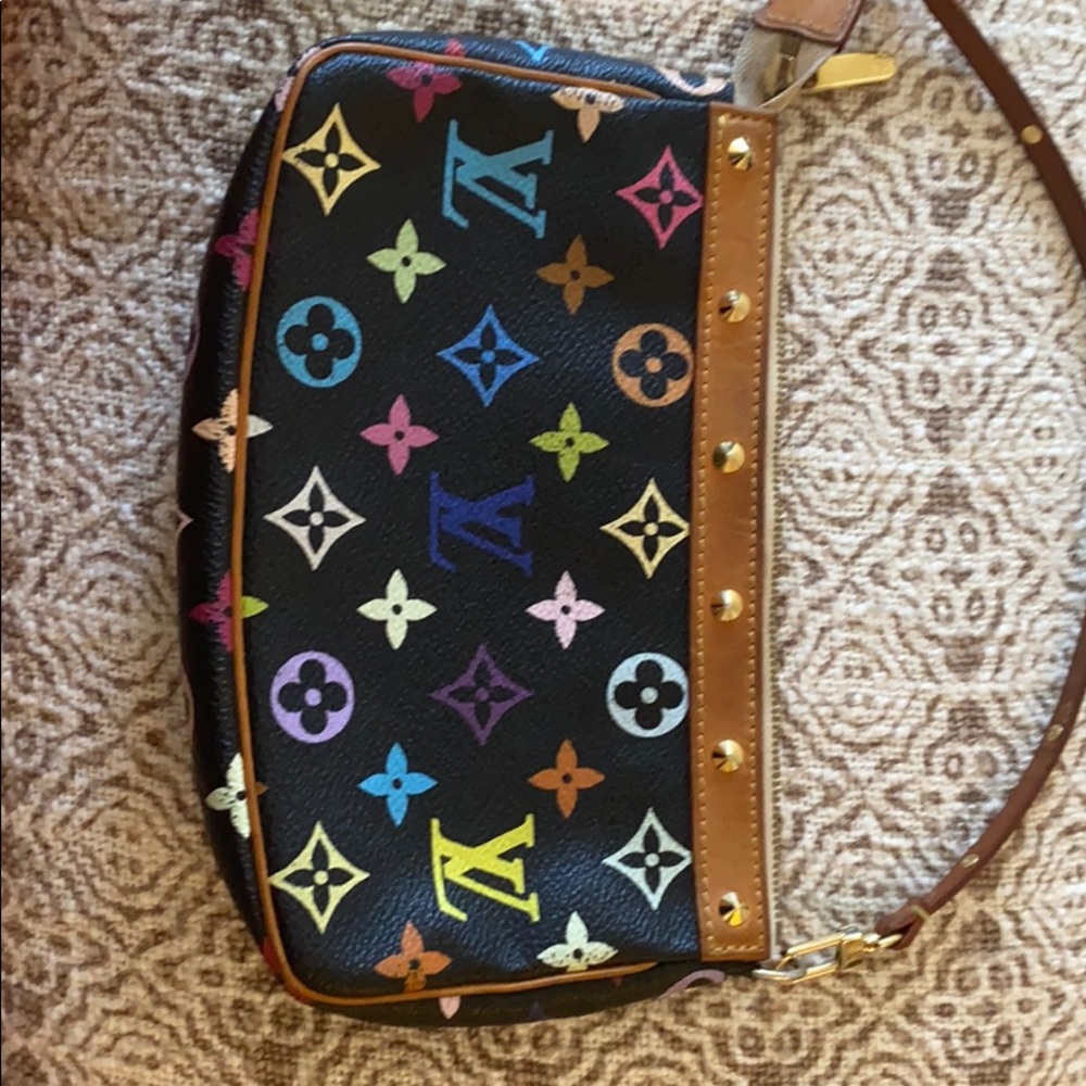Multicolor Louis Vuitton bag with studs
